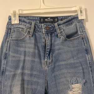 Ultra high rise mom jean distressed from Hollister